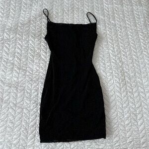Hello Molly Black Strapless Slip Dress